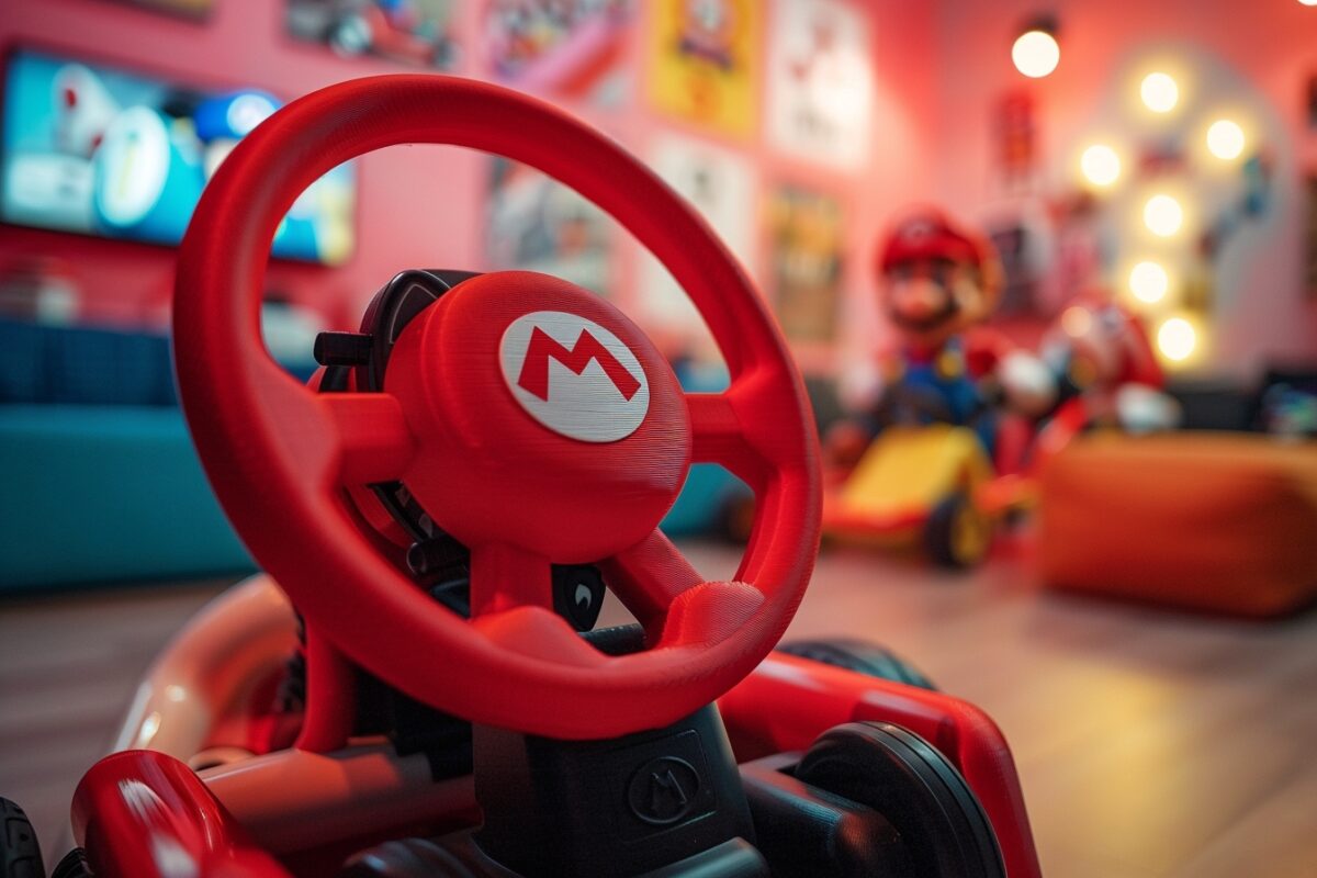 Voici un volant imprimé en 3D pour Mario Kart 8 Deluxe : une innovation captivante qui transforme l’expérience de jeu